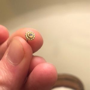 BVLA 14k gold/ rainbow moonstone